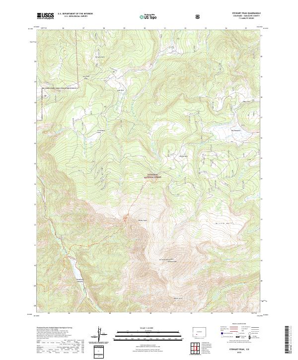 USGS Topographic Map – Stewart Peak