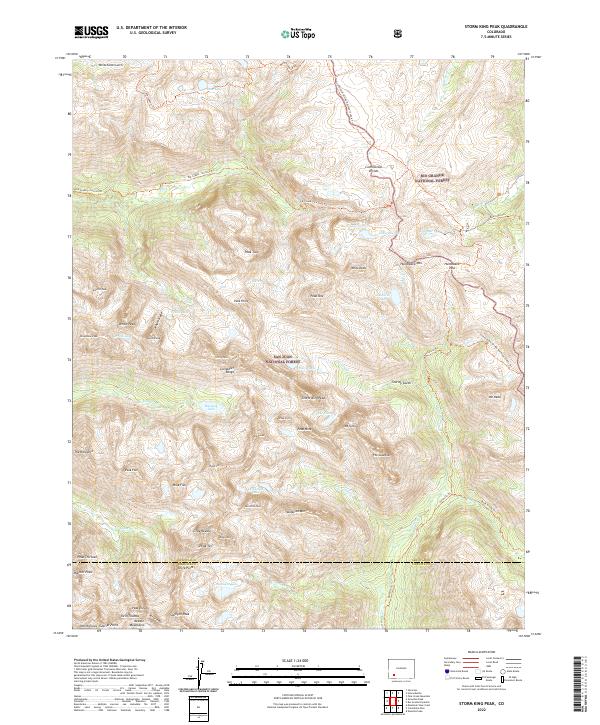 USGS Topographic Map – Storm King Peak
