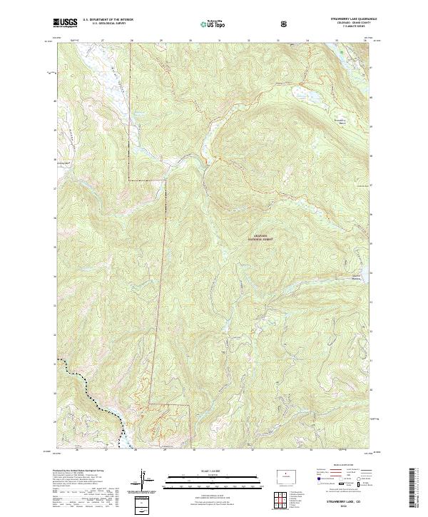 USGS Topographic Map – Strawberry Lake