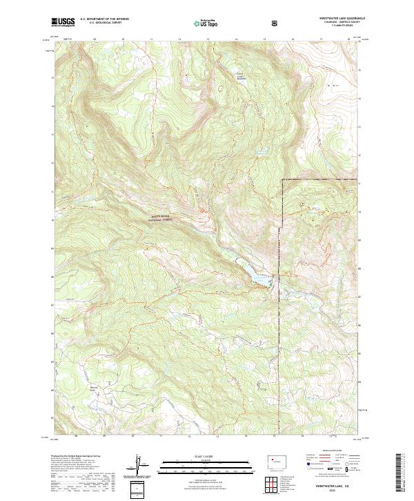 USGS Topographic Map – Sweetwater Lake