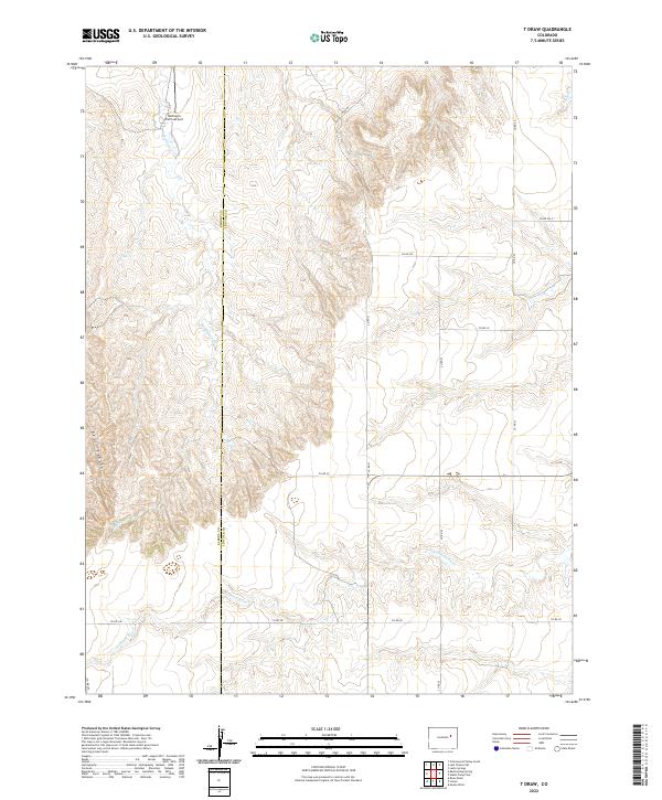 USGS Topographic Map – T Draw