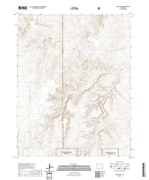 USGS Topographic Map – Table Mesa