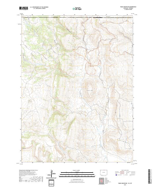 2022 Map of Table Mountain, 2022 Print