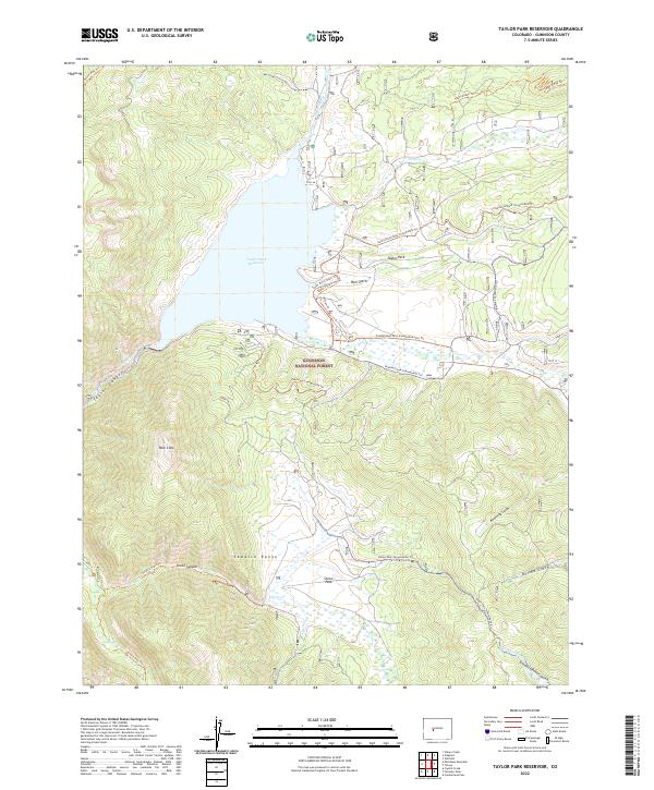 USGS Topographic Map – Taylor Park Reservoir