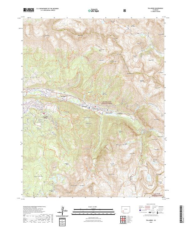 USGS Topographic Map – Telluride