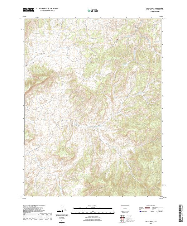 USGS Topographic Map – Texas Creek