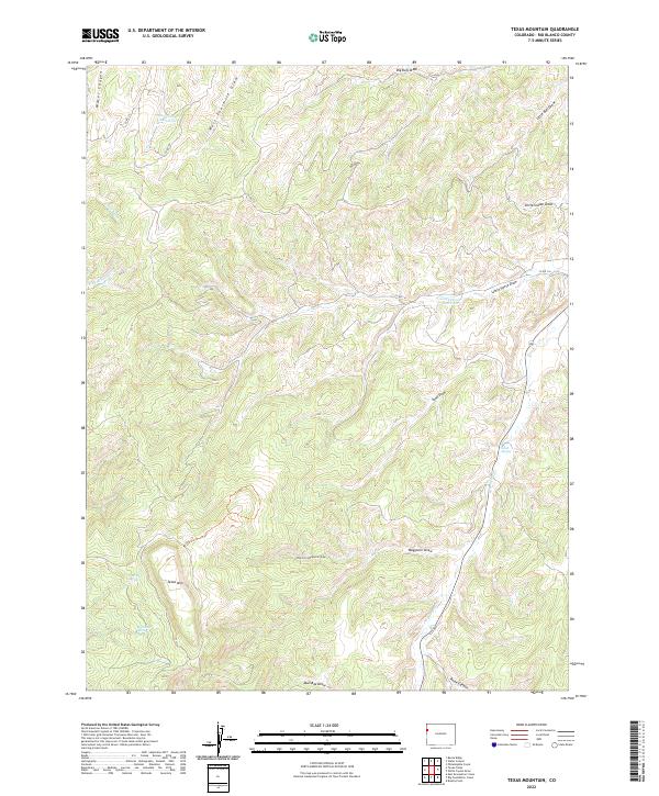 USGS Topographic Map – Texas Mountain