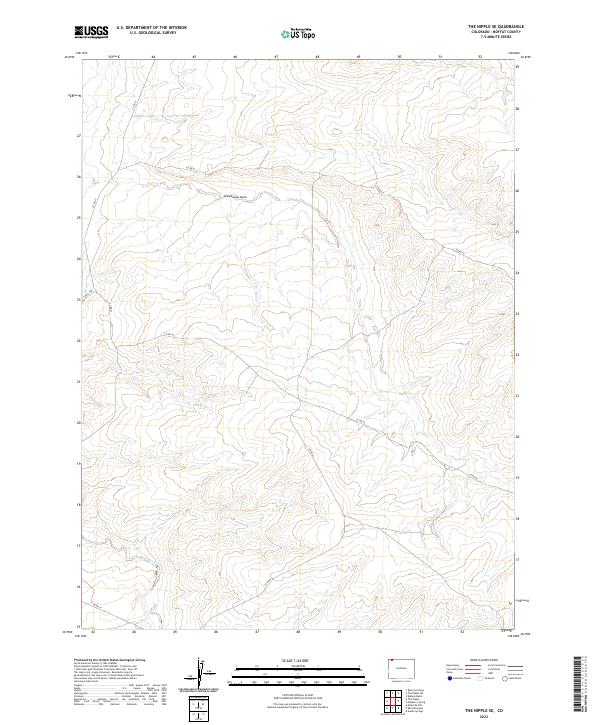 2022 Map of The Nipple SE, 2022 Print