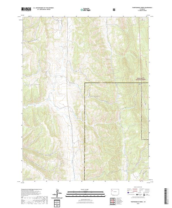USGS Topographic Map – Thirteenmile Creek