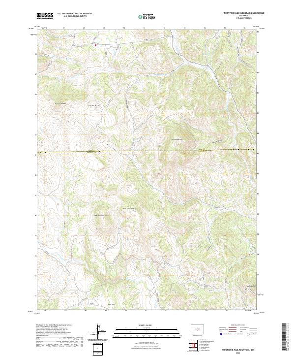 USGS Topographic Map – Thirtyone Mile Mountain