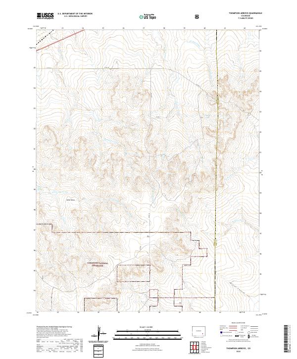 USGS Topographic Map – Thompson Arroyo