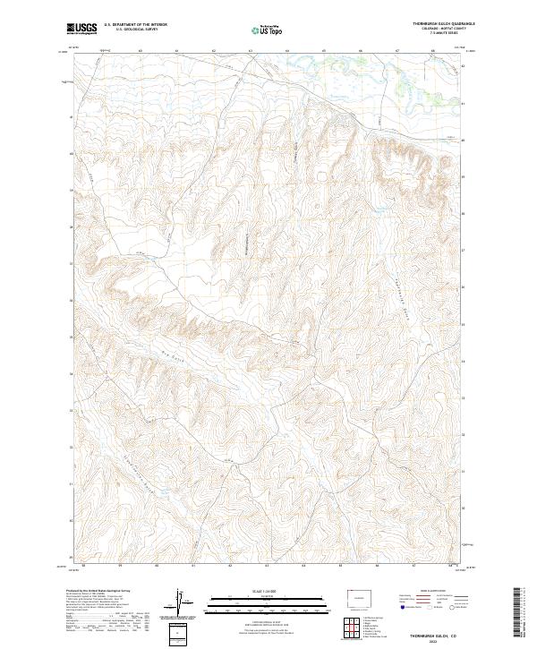USGS Topographic Map – Thornburgh Gulch