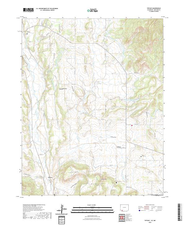 USGS Topographic Map – Tiffany