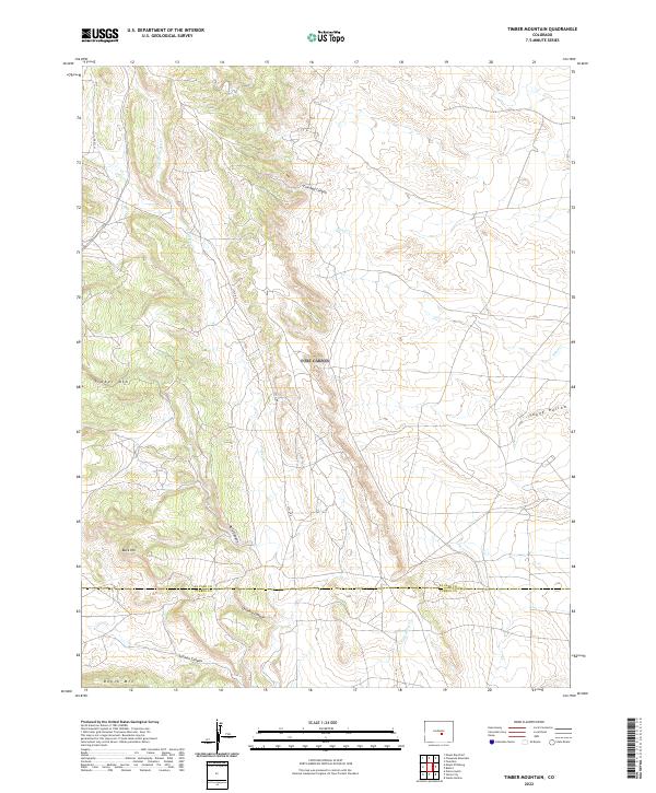 USGS Topographic Map – Timber Mountain