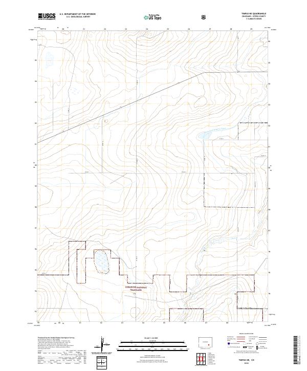 USGS Topographic Map – Timpas NE