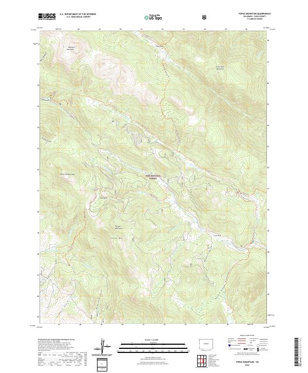 USGS Topographic Map – Topaz Mountain