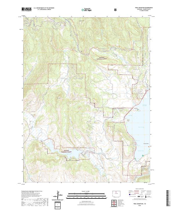 USGS Topographic Map – Trail Mountain
