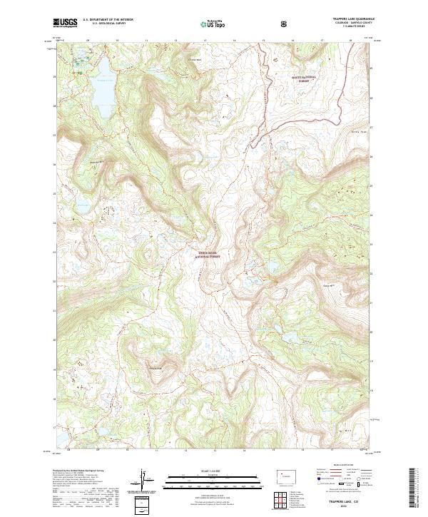 USGS Topographic Map – Trappers Lake