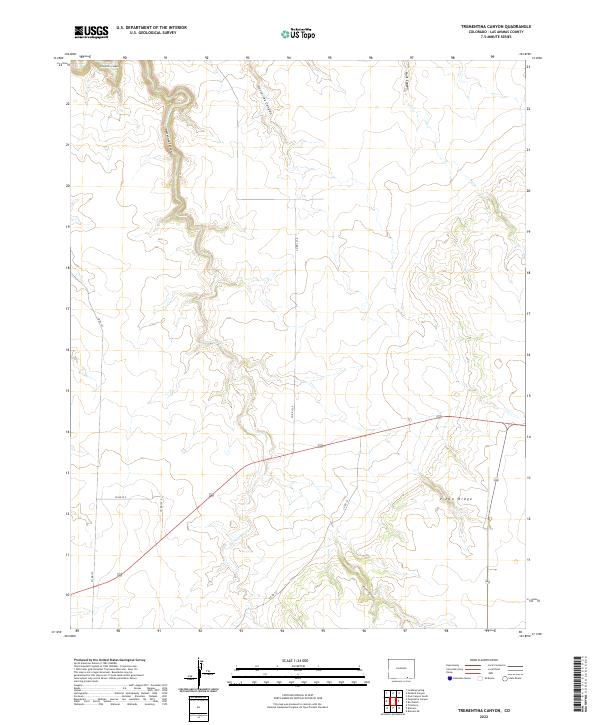USGS Topographic Map – Trementina Canyon