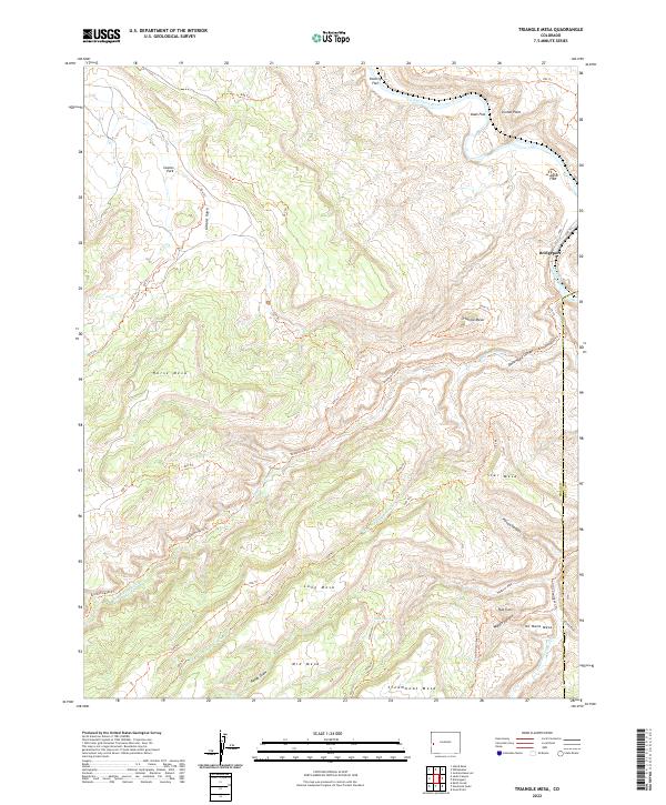 USGS Topographic Map – Triangle Mesa