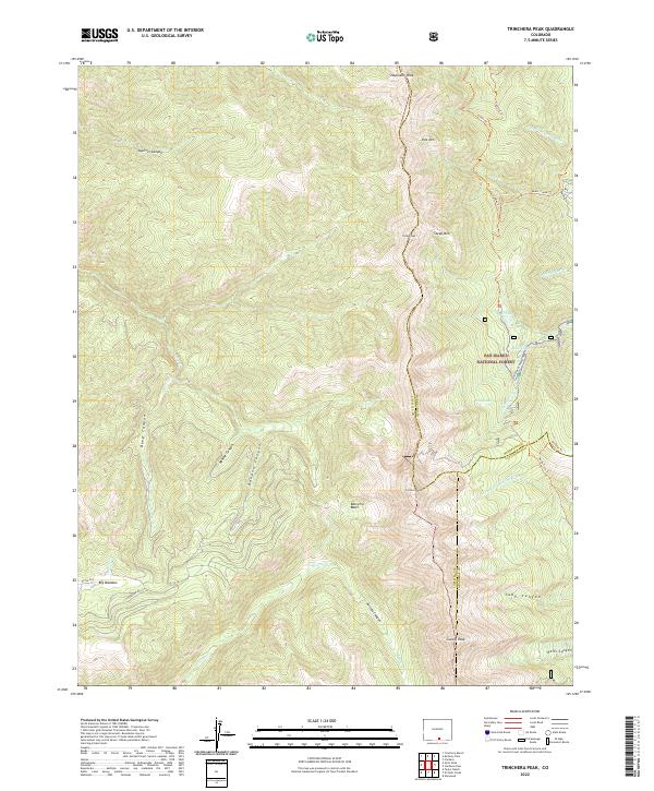 USGS Topographic Map – Trinchera Peak