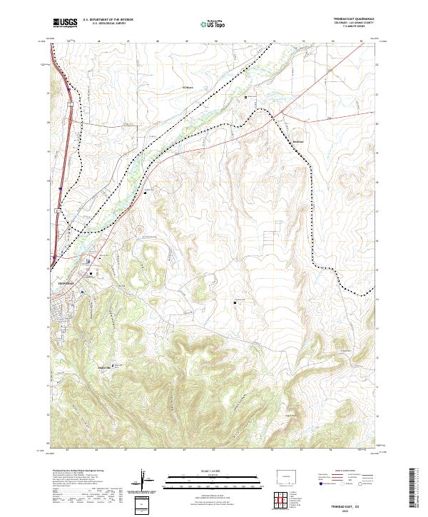USGS Topographic Map – Trinidad East