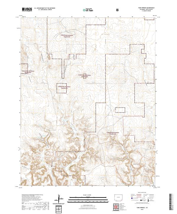 USGS Topographic Map – Tubs Springs