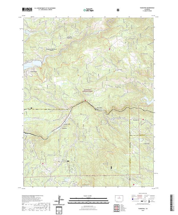 USGS Topographic Map – Tungsten