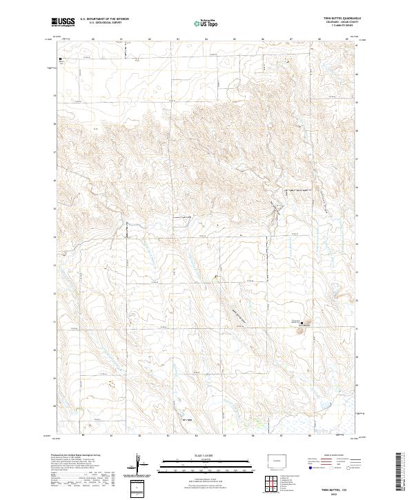 USGS Topographic Map – Twin Buttes
