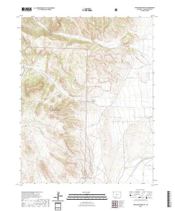 USGS Topographic Map – Twin Mountains SE