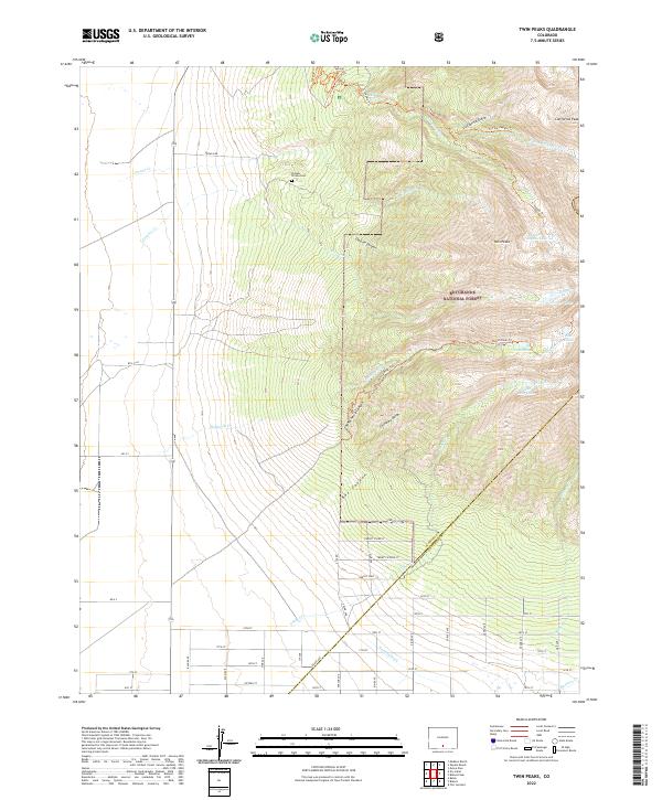 USGS Topographic Map – Twin Peaks