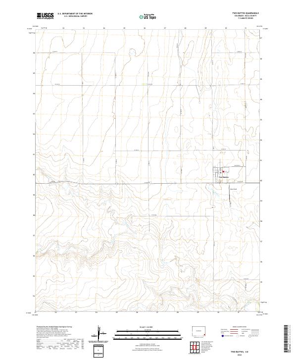 USGS Topographic Map – Two Buttes