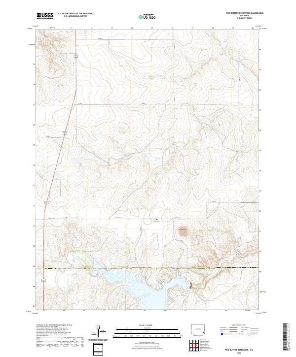 USGS Topographic Map – Two Buttes Reservoir