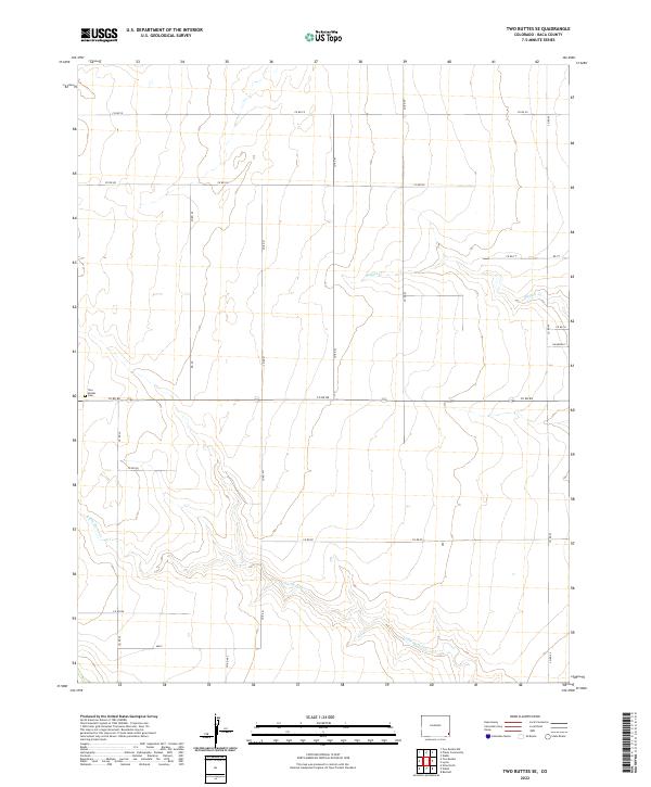 2022 Map of Two Buttes SE, 2022 Print