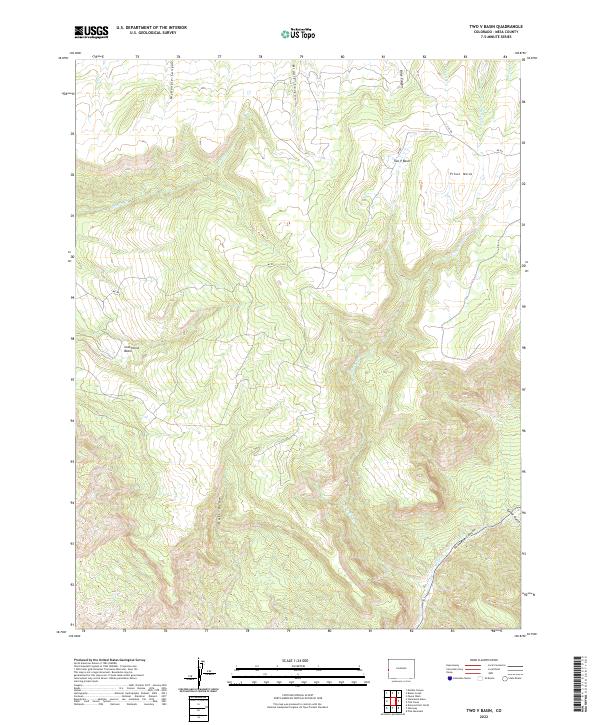 USGS Topographic Map – Two V Basin