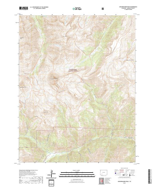 USGS Topographic Map – Uncompahgre Peak