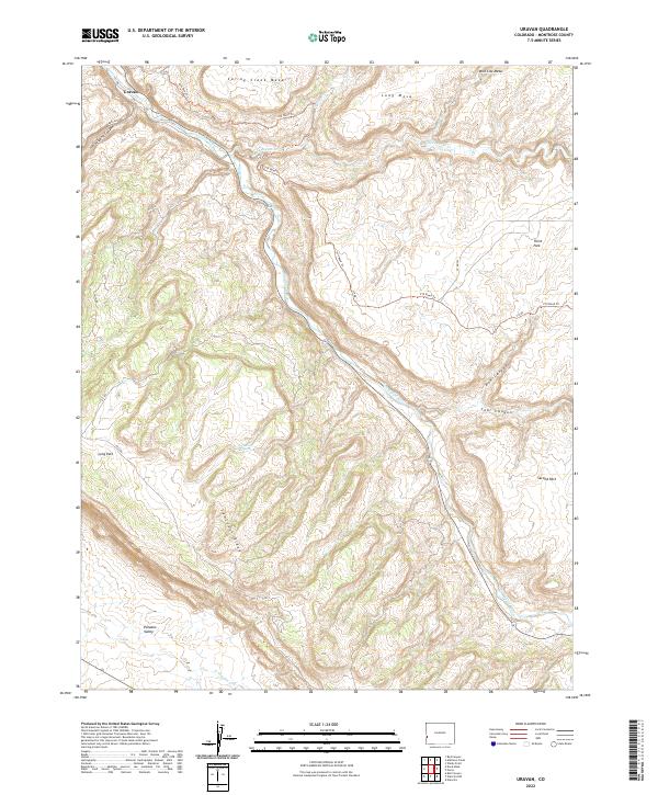 USGS Topographic Map – Uravan