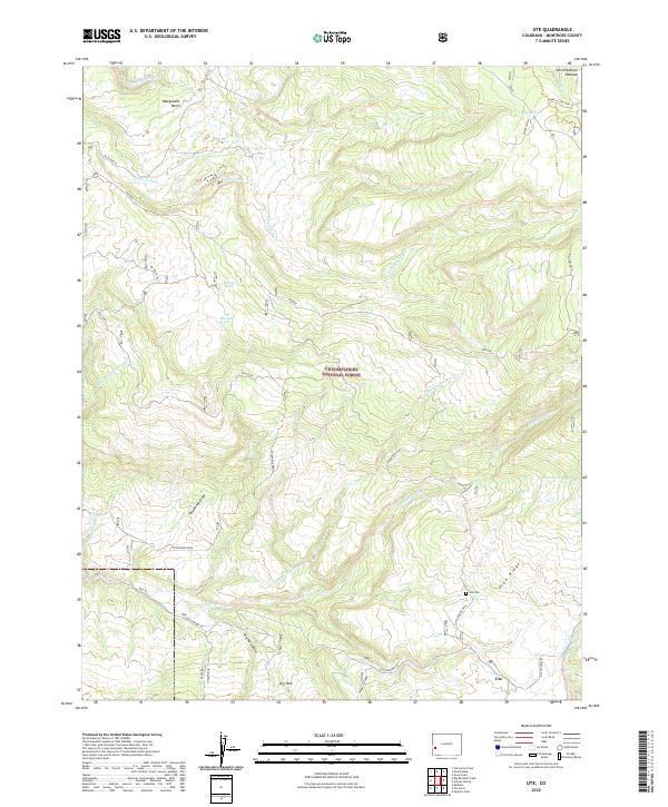 USGS Topographic Map – Ute