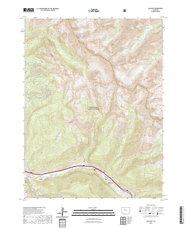USGS Topographic Map – Vail East