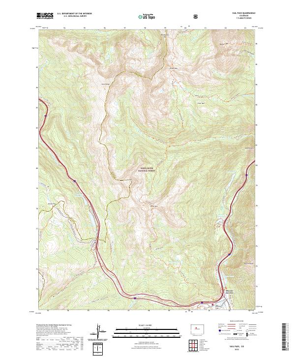 USGS Topographic Map – Vail Pass