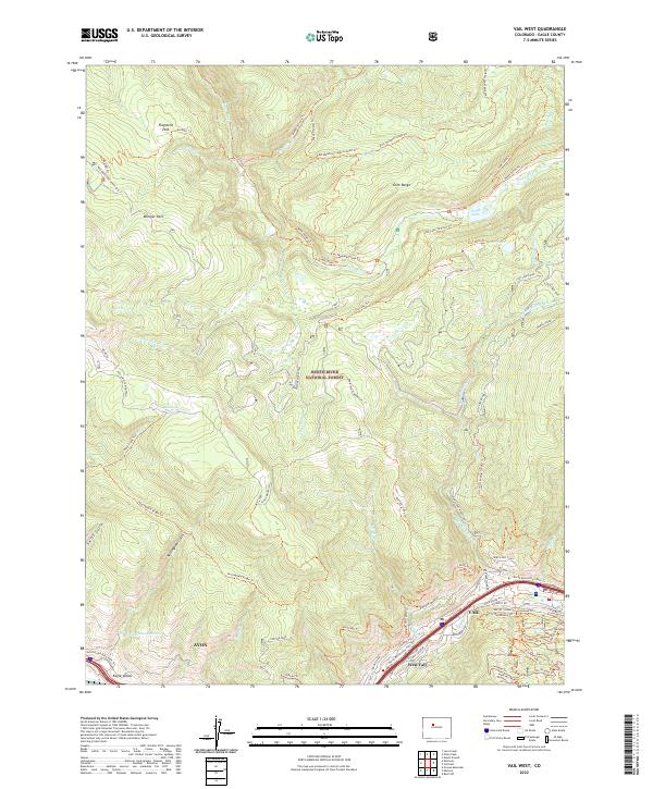 USGS Topographic Map – Vail West