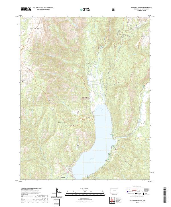 USGS Topographic Map – Vallecito Reservoir