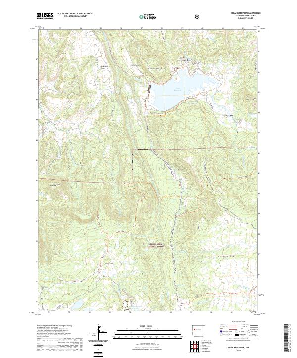 USGS Topographic Map – Vega Reservoir