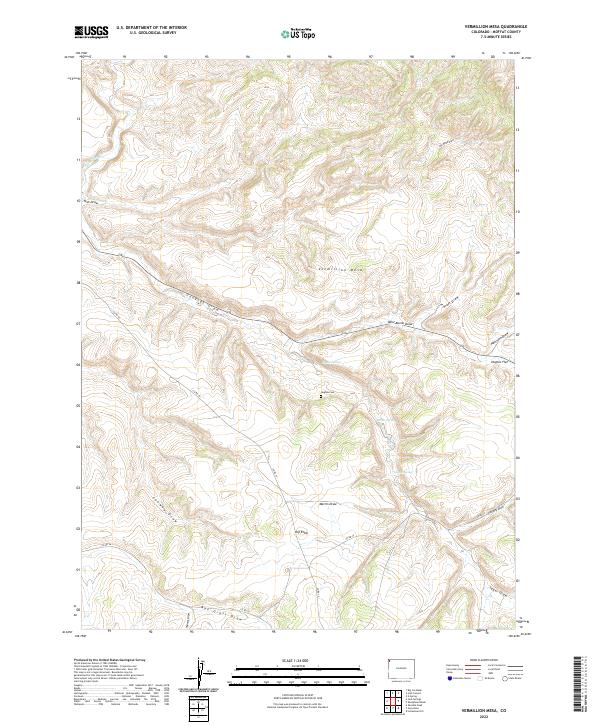 USGS Topographic Map – Vermillion Mesa