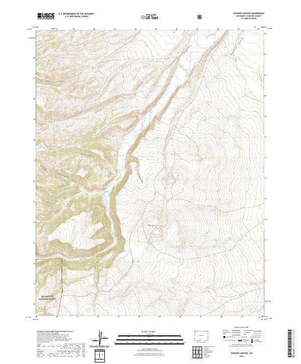USGS Topographic Map – Vicente Canyon