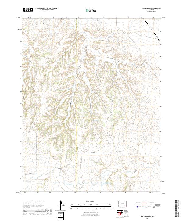 USGS Topographic Map – Walker Canyon