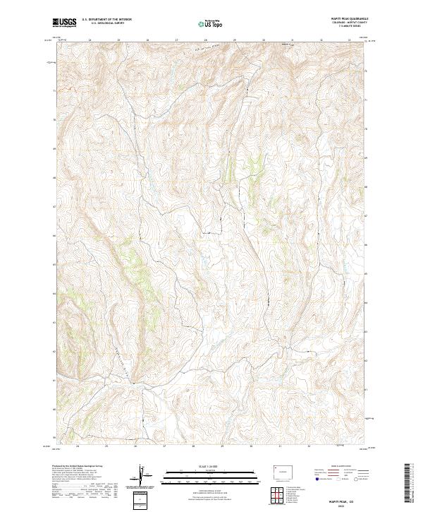 USGS Topographic Map – Wapiti Peak