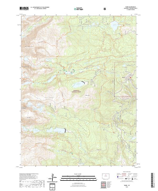 USGS Topographic Map – Ward