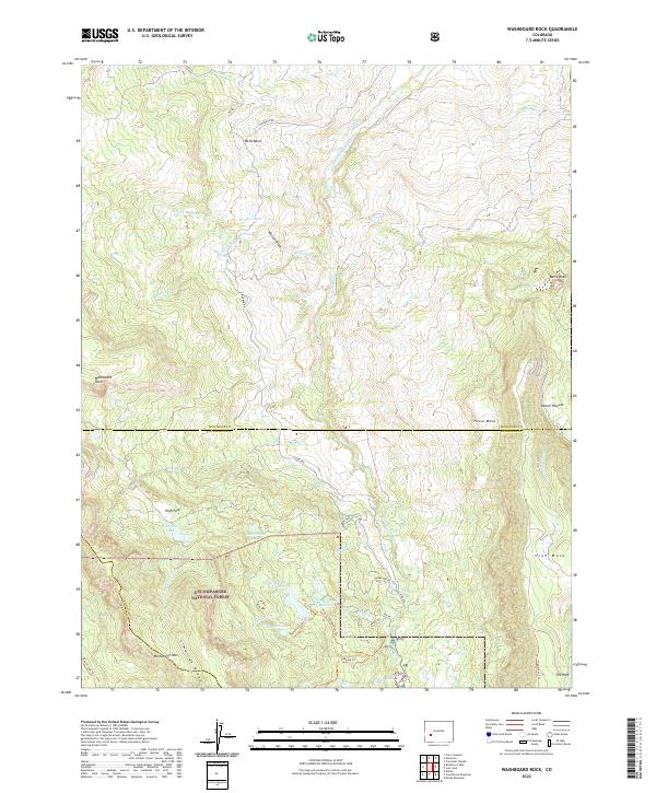 USGS Topographic Map – Washboard Rock
