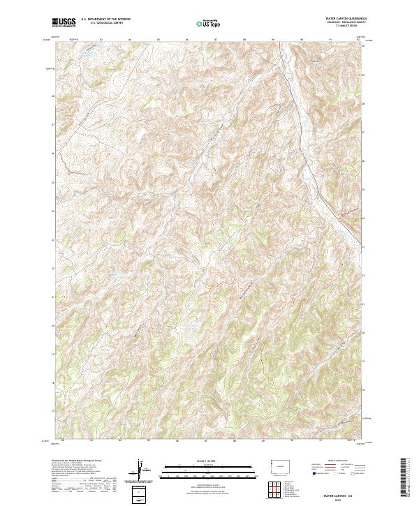 USGS Topographic Map – Water Canyon